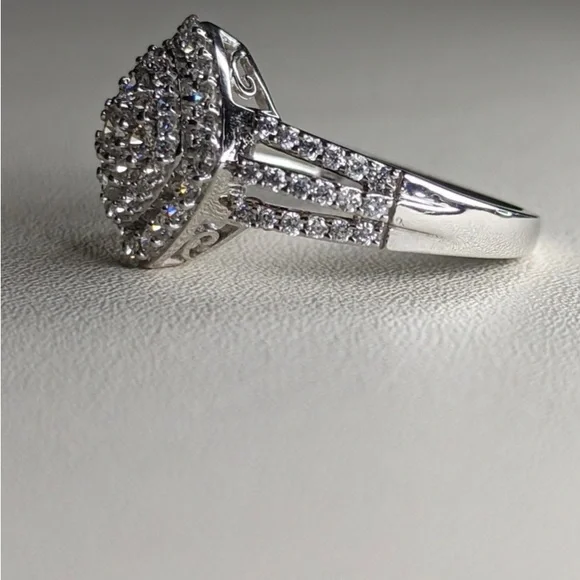 White gold fashion ladies size 7 brand new 3/8cctw diamonds - Picture 5 of 7